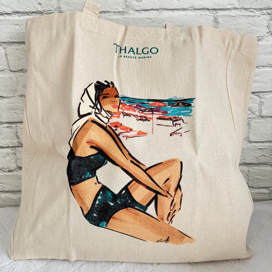 GESCHENK - Tragetasche Thalgo - Französische Riviera - Dame im Badeanzug