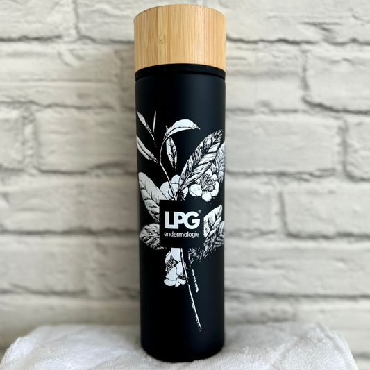 REGALO - Bottiglia termica con infusore per tè nero e floreale LPG