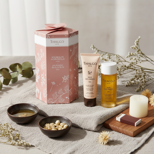 Box Ayurvédique Mer des Indes Thalgo - Baume Soyeux Hydratant (50ml) et Huile de Modelage (50ml)