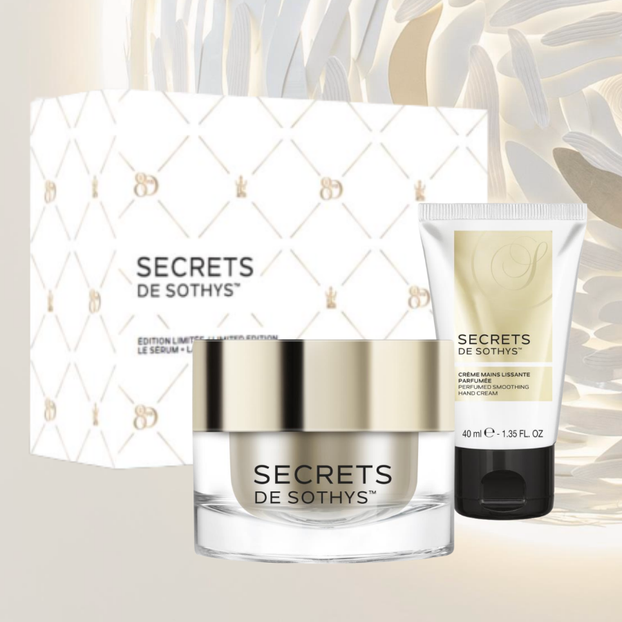 Coffret Secrets de Sothys avec Crème jeunesse premium 50 ml et Crème mains lissante parfumée 40 ml