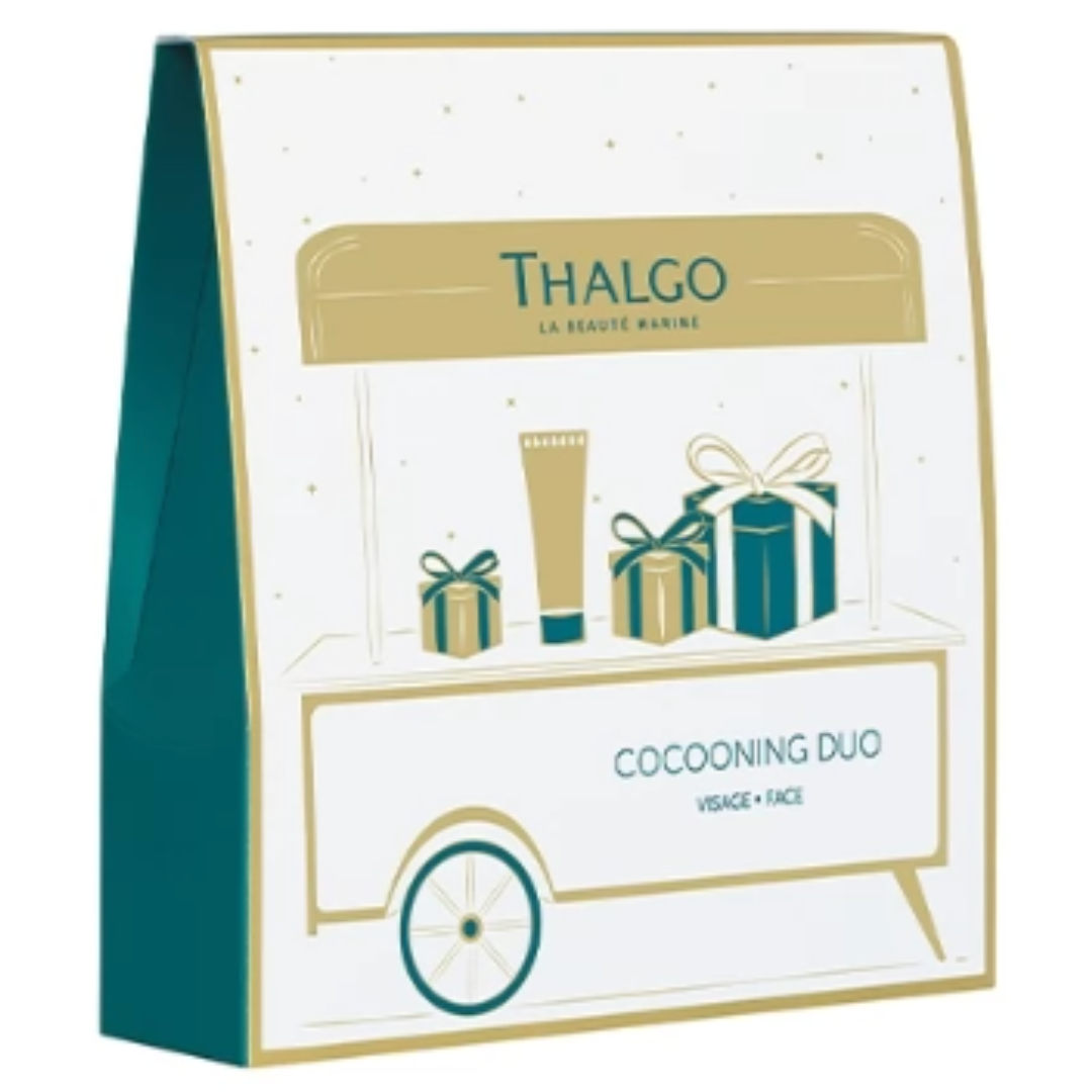Coffret Thalgo - Cocooning Duo - Douceur et Éclat - Masque Tissu Confort et Gommage Douceur