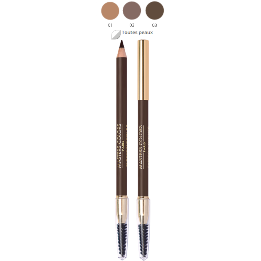 Crayon sourcils Masters Colors - crayon avec brosse : Eyebrow definer, 3 teintes au choix