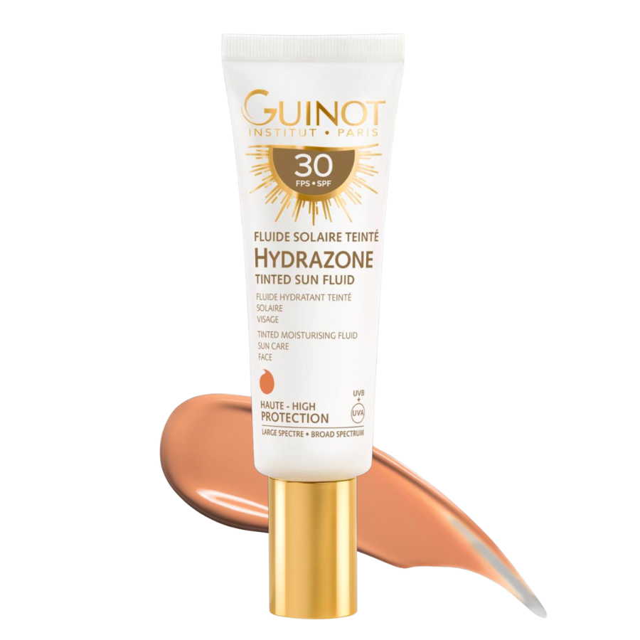 Fluide Solaire Teinté Hydrazone SPF30 Guinot - Protège, hydrate et unifie