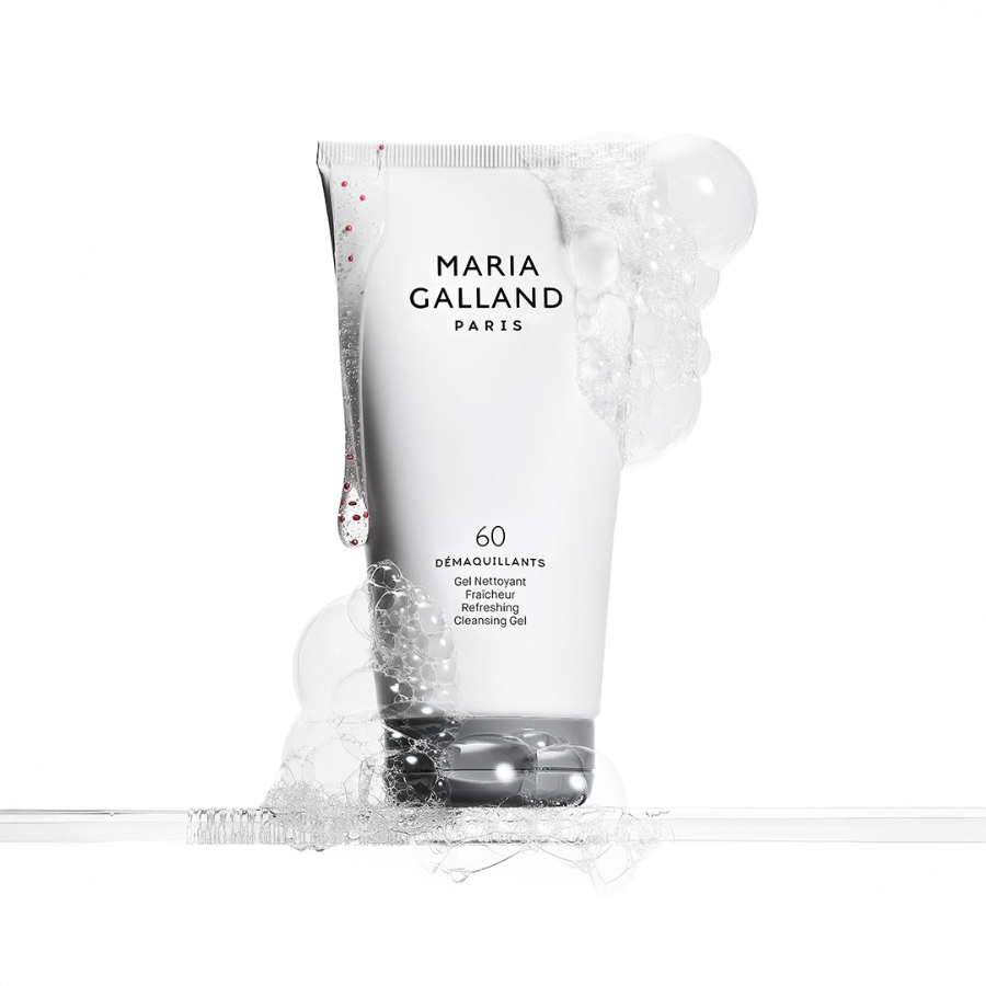 Maria Galland 60 Gel Nettoyant Fraîcheur avec de la mousse et texture du produit
