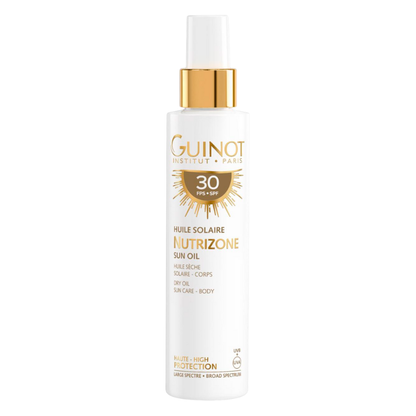 Huile Solaire Nutrizone SPF30 Guinot – Protège, sublime et intensifie le bronzage