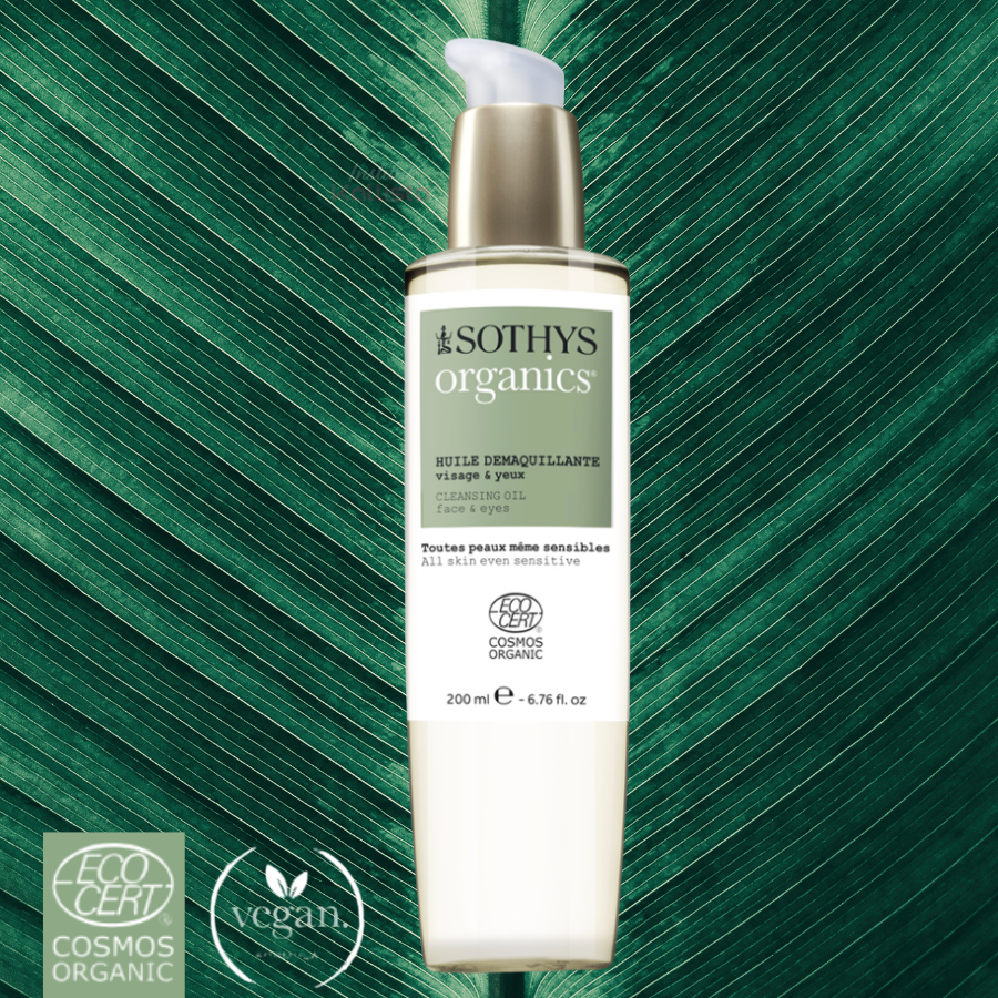 Huile Démaquillante Sothys Organics® - Visage & Yeux - Démaquillant biologique toutes peaux, même sensibles