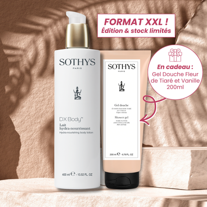 Lait Hydra-Nourrissant Sothys 400ml et Gel Douche 200ml
