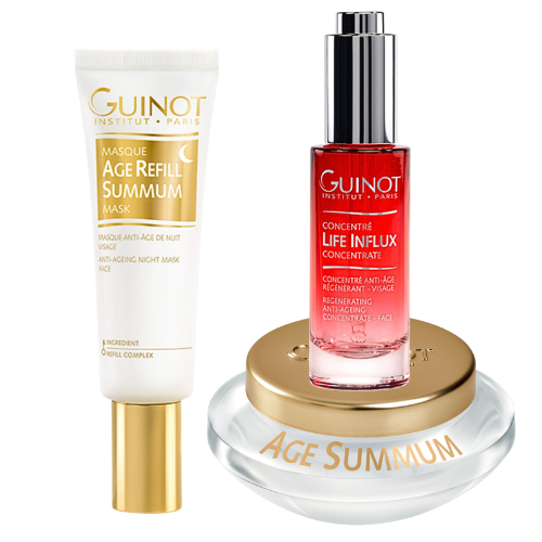 Pack - Trio Anti-Âge Prestige Guinot - Life Influx, Crème Âge Summum et Masque Âge Refill