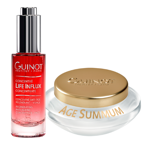 Pack - Duo Anti-Âge Premium Guinot - Concentré Life Influx et Crème Âge Summum