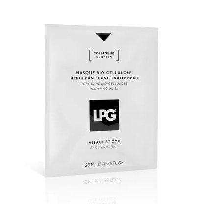 LPG Masque Bio-Cellulose Repulpant Post-Traitement au collagène pour le visage et le cou - sachet de 25ml