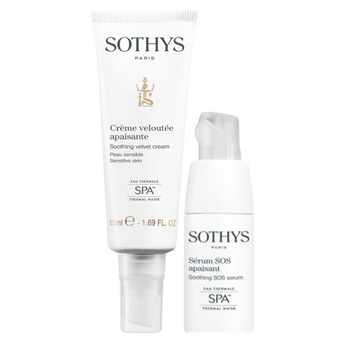 pack crème veloutée apaisante sérum apaisant sothys