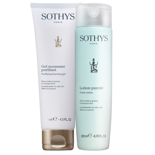 pack gel moussant purifiant lotion purete sothys