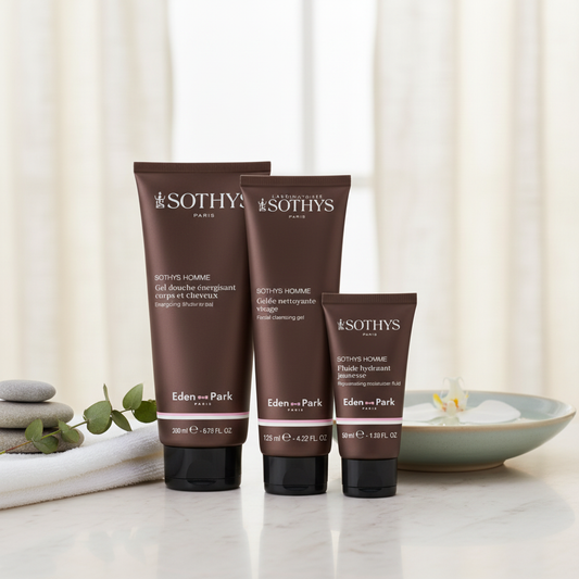 Pack Homme - Fluide hydratant, Gelée nettoyante, Gel Douche énergisant