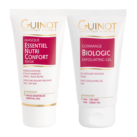 pack masque essentiel nutri confort gommage biologic guinot