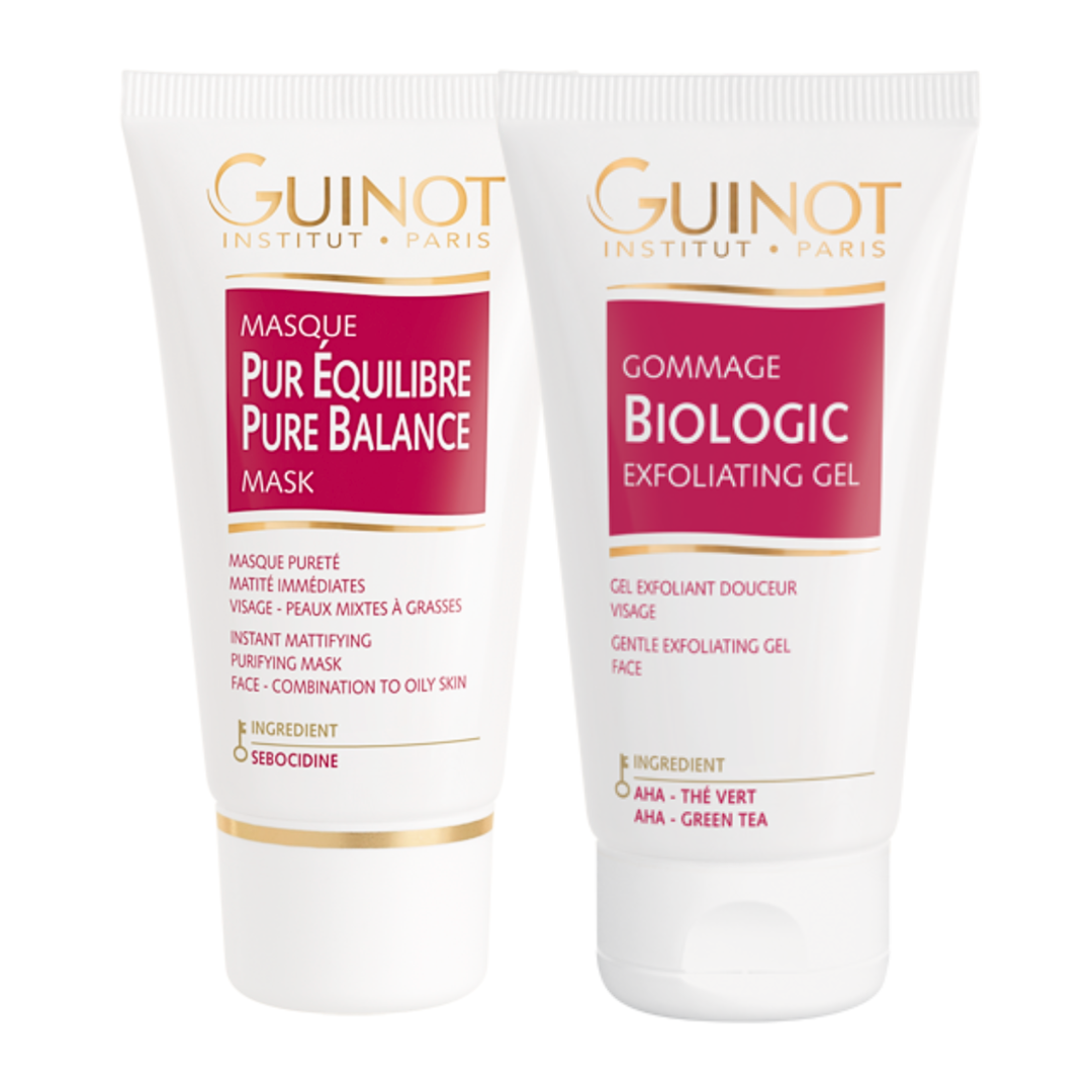 pack masque pur equilibre gommage biologic guinot