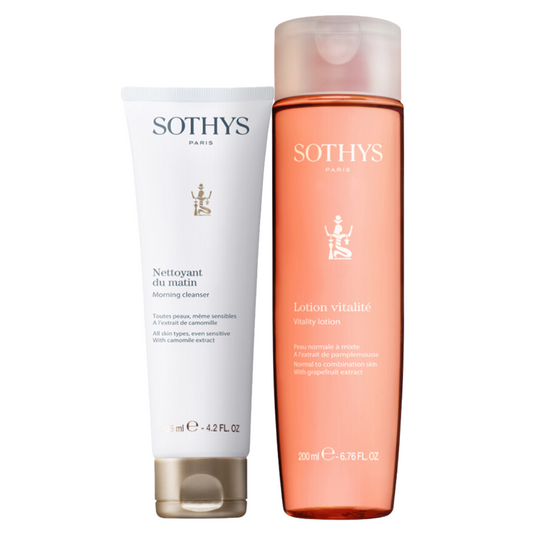 pack nettoyant du matin lotion vitalite sothys