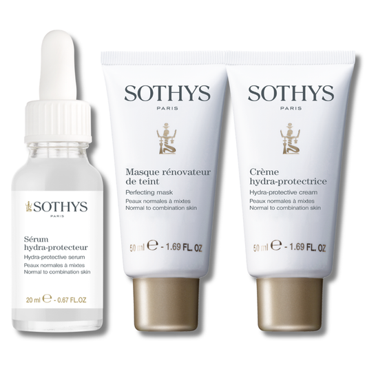 pack visage trio sothys : Sérum hydra-protecteur, masque rénovateur de teint et Crème hydra-protectrice