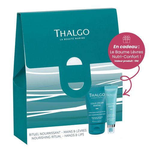 Rituel Nourrissant Mains & Lèvres Thalgo - Crème Mains Haute Nutrition 50ml et Baume Lèvres OFFERT