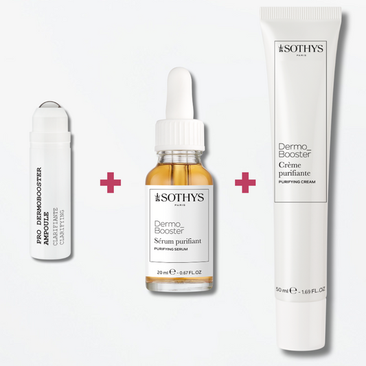 Pack Purifiant DermoBooster Sothys - Peaux adultes à imperfections - Concentré, sérum & crème