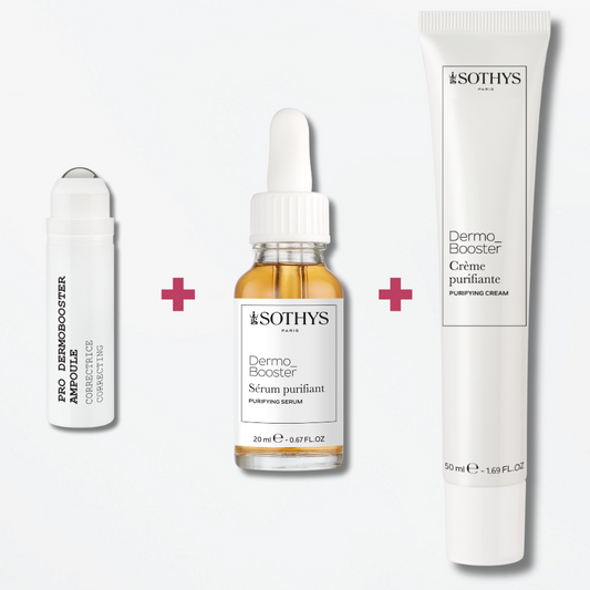 Pack Purifiant DermoBooster Sothys - Peaux jeunes à imperfections - Concentré, sérum & crème