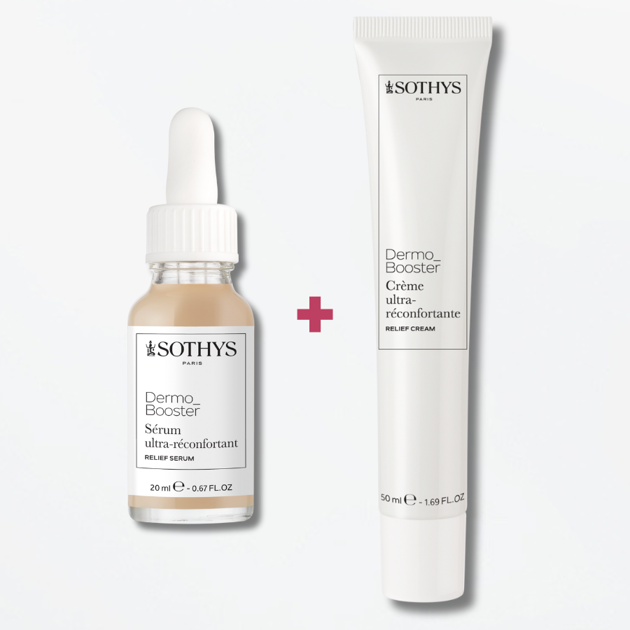 Pack Réconfortant DermoBooster Sothys - Peaux à rougeurs à tendance rosacée - Sérum et Crème