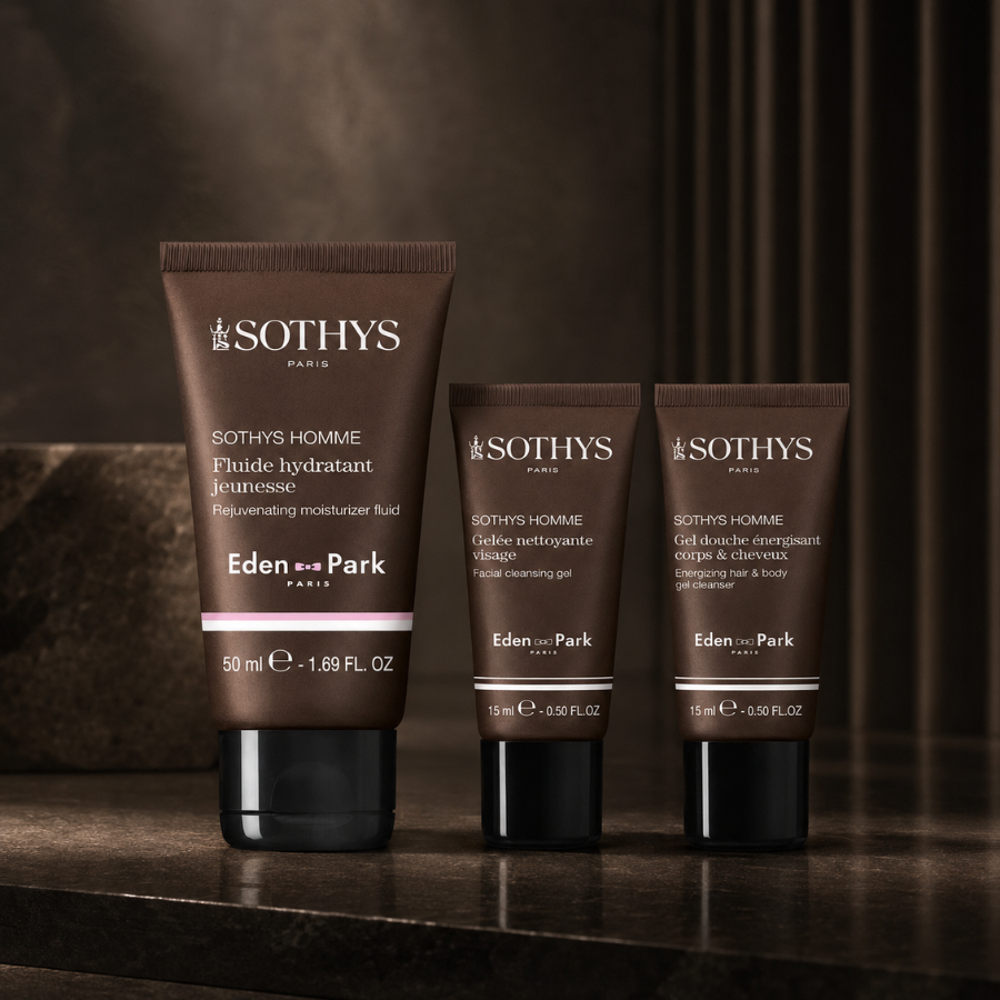 Heren Set Sothys - Hydraterende Fluid + 2 reisformaten GRATIS
