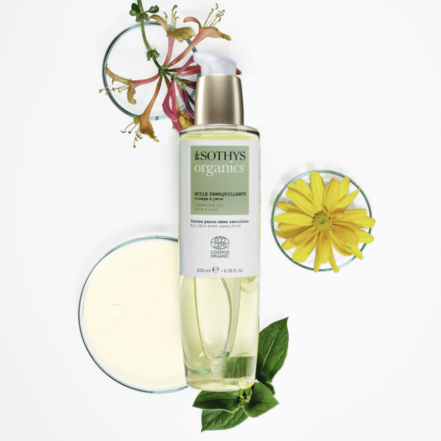 Huile Démaquillante Sothys Organics® - Visage & Yeux - Démaquillant biologique toutes peaux, même sensibles