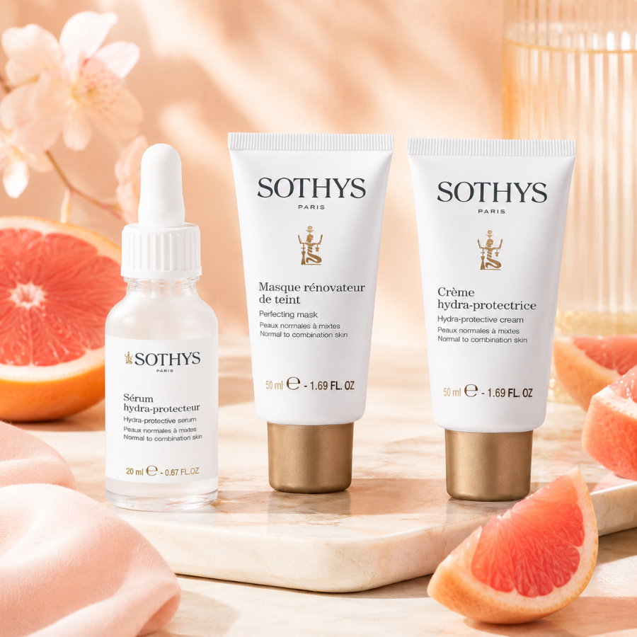 package visage trio sothys : Sérum hydra-protecteur, masque rénovateur de teint et Crème hydra-protectrice