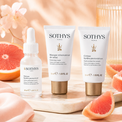 package visage trio sothys : Sérum hydra-protecteur, masque rénovateur de teint et Crème hydra-protectrice