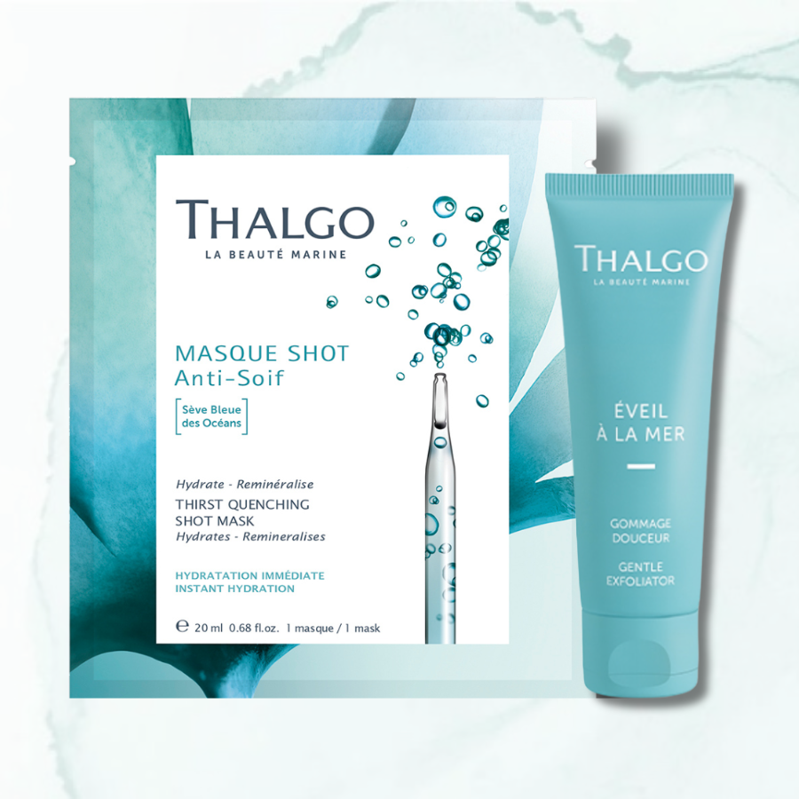 Cracker Hydratant Thalgo - Gommage Douceur + Masque Shot Anti-Soif