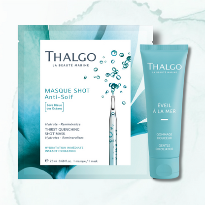 Cracker Hydratant Thalgo - Gommage Douceur + Masque Shot Anti-Soif