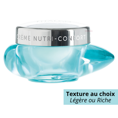 Crème Nutri-Confort : anciennement Nutri Apaisante Thalgo - Relipide 24h et calme, peaux sèches, sensibles, 2 textures au choix - Cold Cream Marine