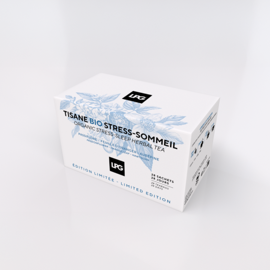 Tisane Bio Stress-Sommeil LPG – Favorise le sommeil et la relaxation