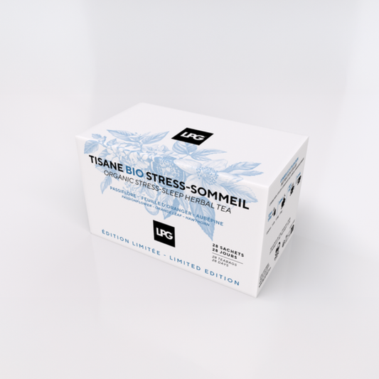 Tisane Bio Stress-Sommeil LPG – Favorise le sommeil et la relaxation