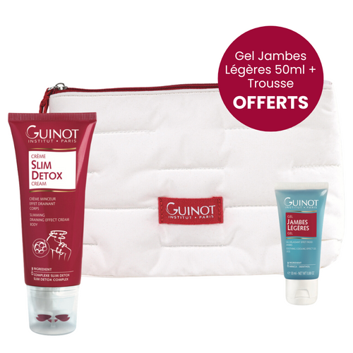 Trousse Minceur Guinot - Crème Slim Détox 125ml + Gel Jambes Légères 30ml et Trousse OFFERT