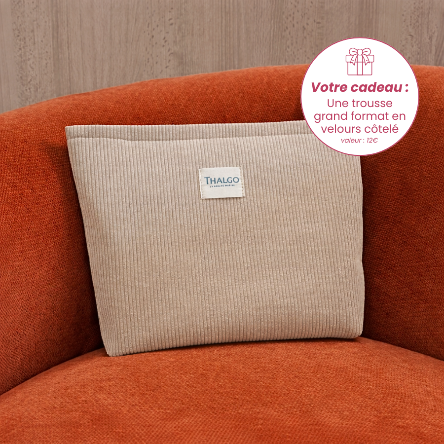 Trousse Thalgo en velours côtelé offerte
