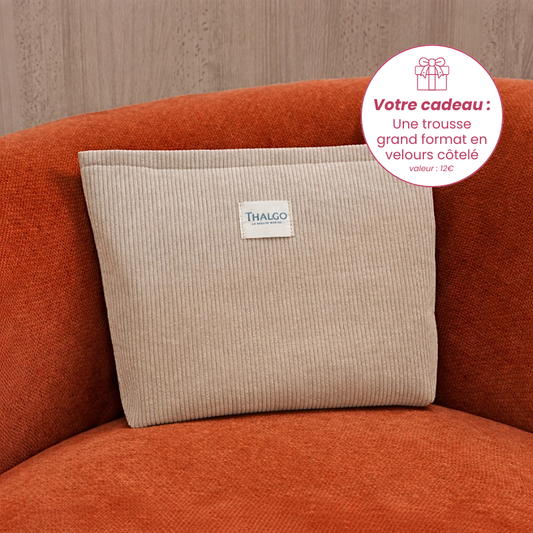 Votre cadeau : Trousse Thalgo grand format en velours côtelé