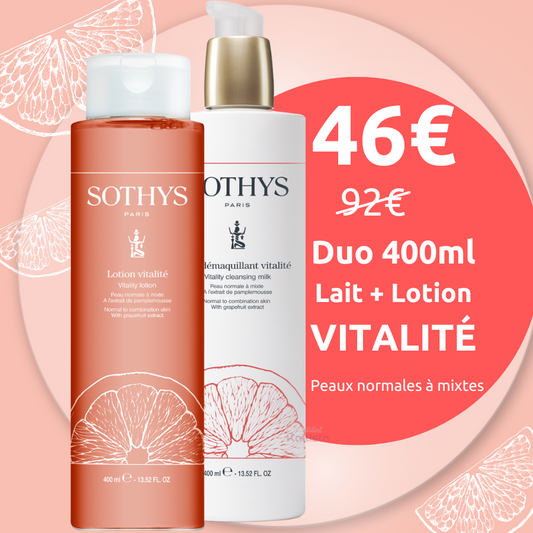 duo demaquillant vitalite sothys 400ml