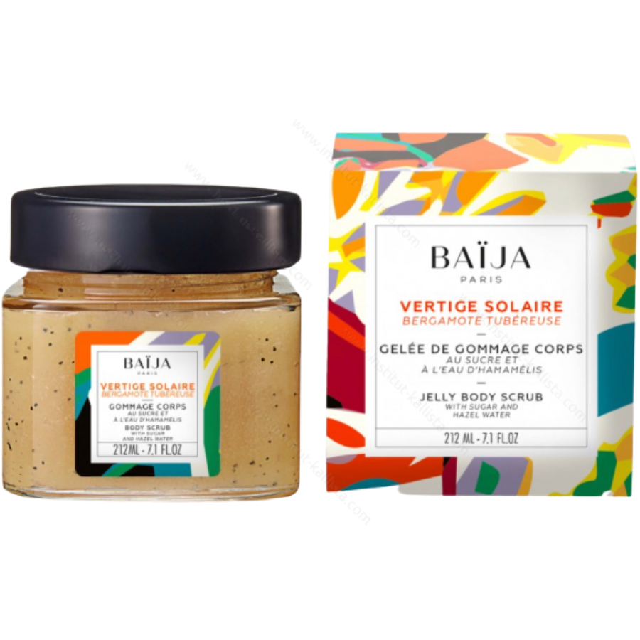 gommage aux grains de sucre bergamote tubereuse baija 212 ml vertige solaire collection