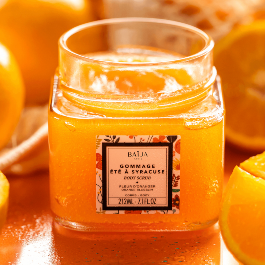 gommage baija fleur oranger ete syracuse