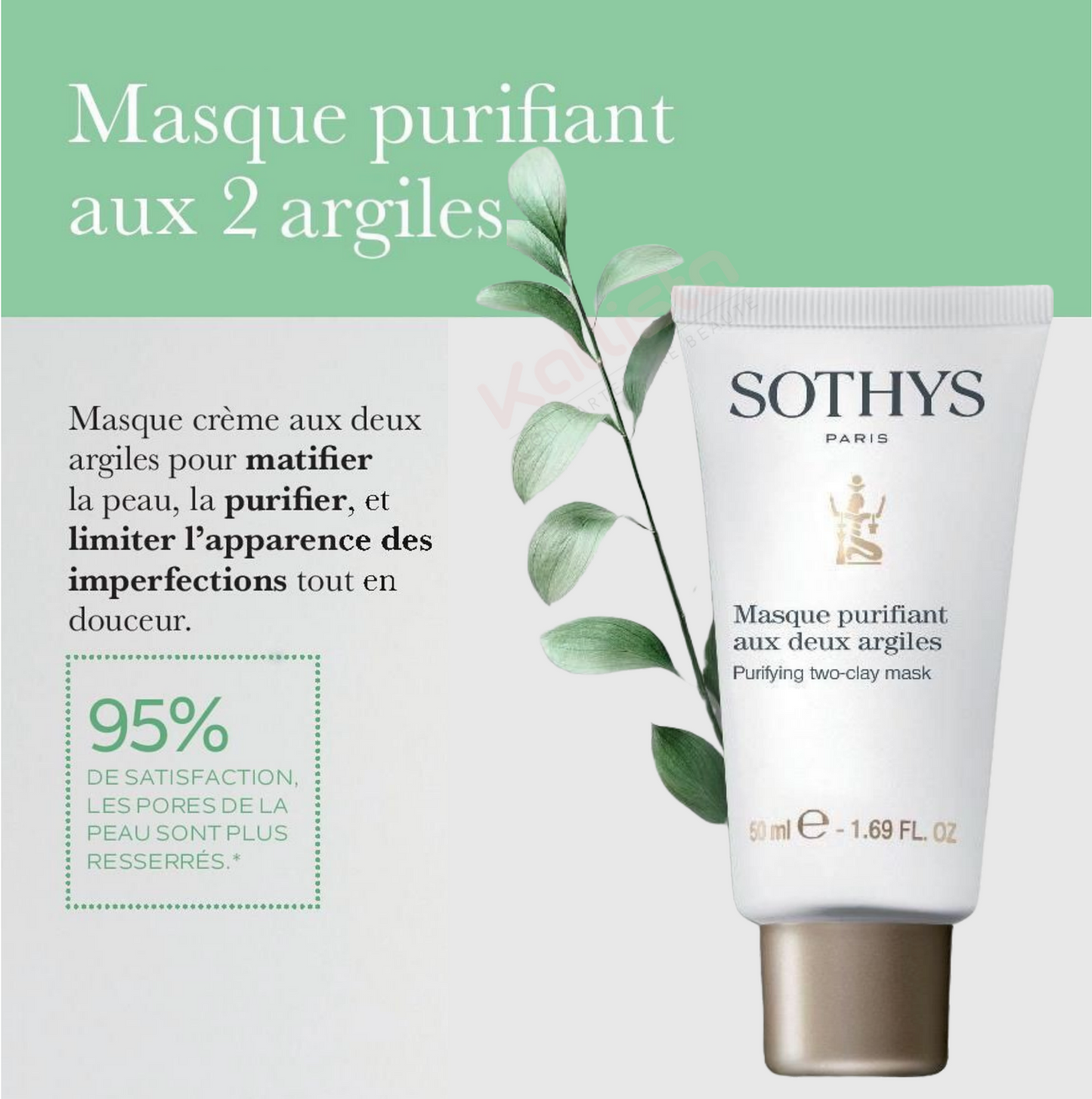 masque purifiant aux deux argiles sothys